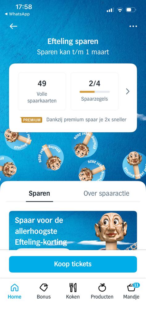 AH Efteling kortingskaarten AKTIE 🫶, Albert Heijn, Ophalen