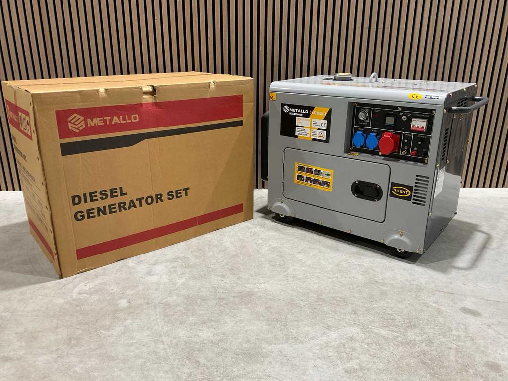 Metallo META-DG5000W diesel Stroomgenerator nieuw in doos ‼️, Ophalen, Dieselolie, Geluidgedempt, Nieuw