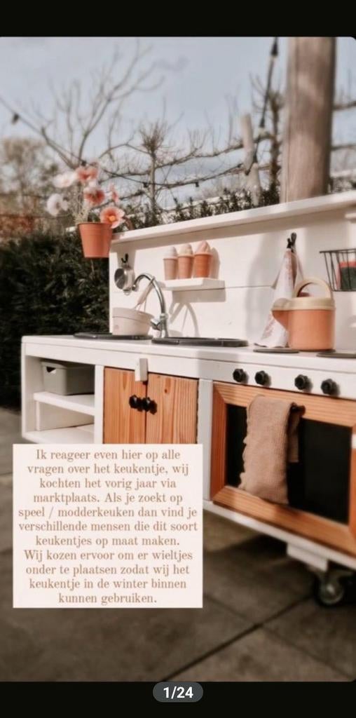 Buitenkeuken Modderkeuken Keukentje Speelkeuken Zandtafel, Ophalen, Nieuw, Hout