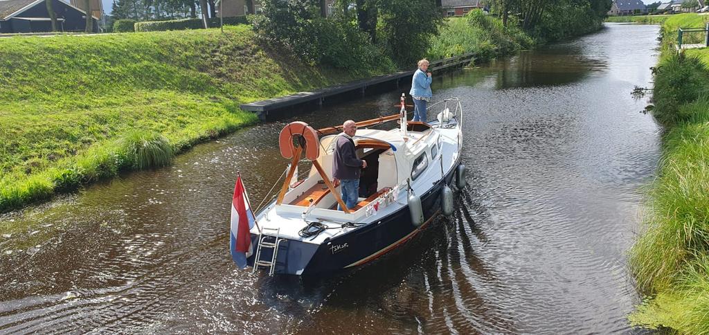 Motor zeilboot Sneekermeer 800, Watersport en Boten, Ophalen, Gebruikt, Staal, Diesel