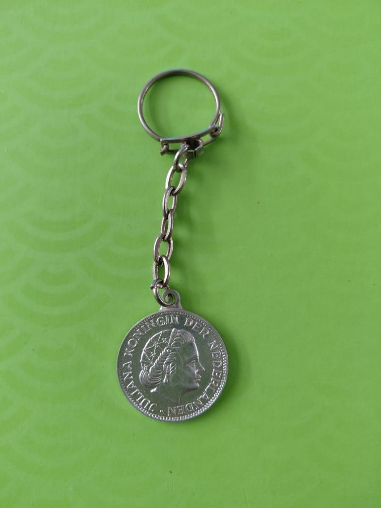 Plastic munt als sleutelhanger, Ophalen of Verzenden, Merk