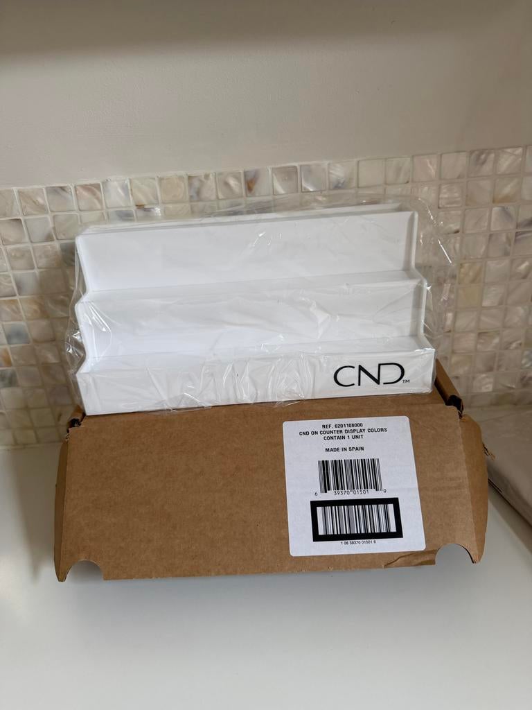 CND Display en Schort - Nieuwstaat, Wit, Nieuw, Ophalen of Verzenden, Handen en Nagels