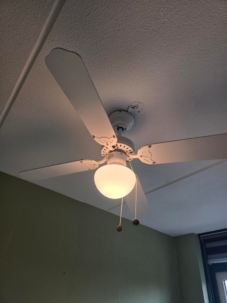 SMC Plafondventilator met Lamp, Ophalen, Gebruikt, Glas, Modern