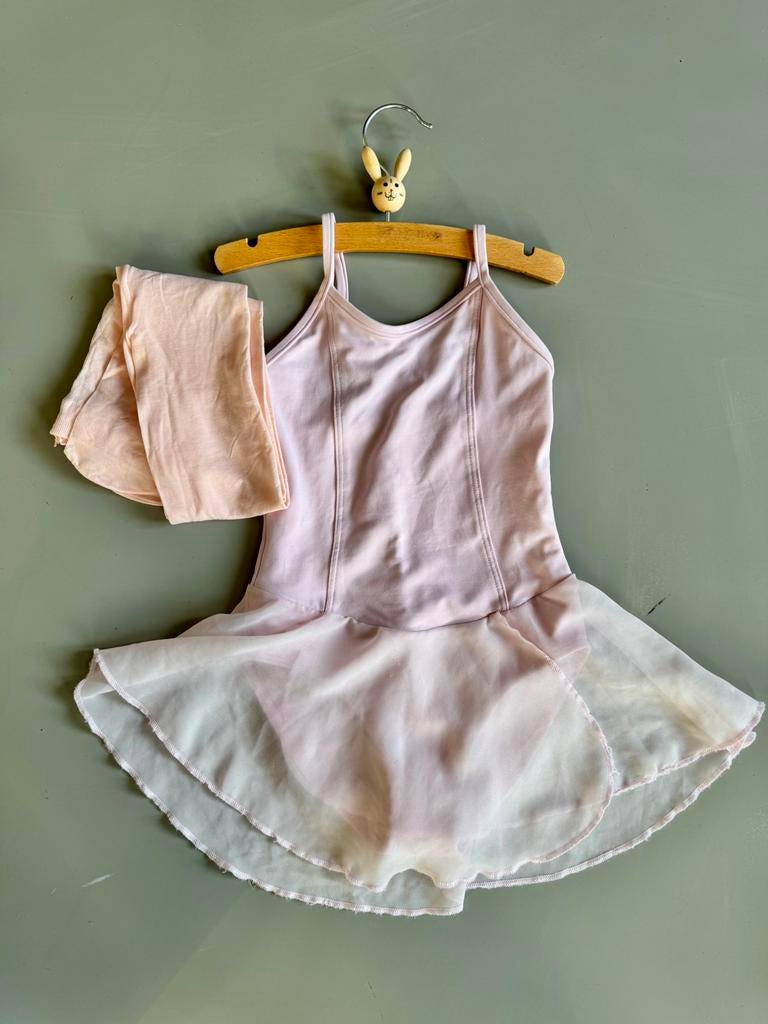 Balletpakje en maillot 110/116, Sport en Fitness, Ballet, Ophalen of Verzenden, Zo goed als nieuw, Kleding