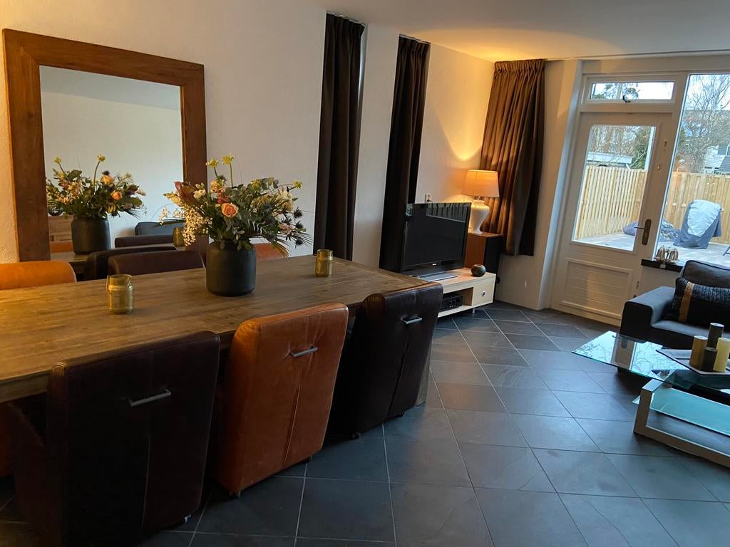 6 zeer luxe lederen stoelen + eettafel, Huis en Inrichting, Stoelen, Ophalen of Verzenden