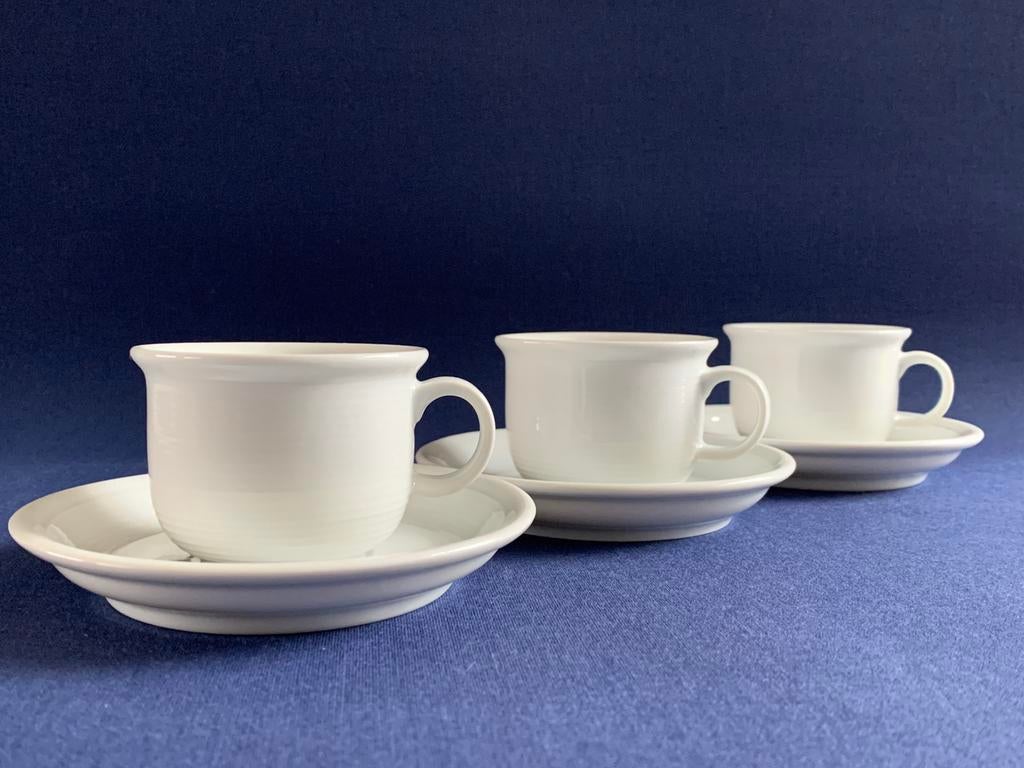 Thomas Trend wit espresso kop en schotels, Nieuw, Ophalen of Verzenden, Overige stijlen, Kop(pen) en/of Schotel(s)