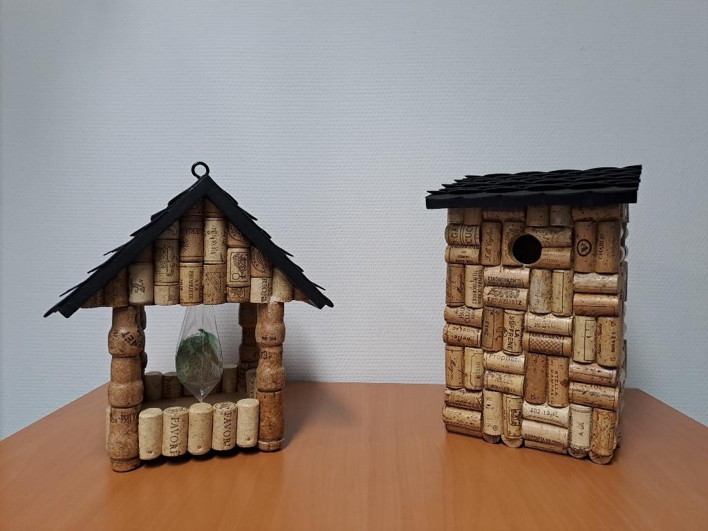 Set vogelhuisje en voederhuisje handgemaakt, Ophalen of Verzenden, Nieuw