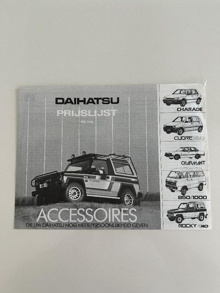 Prijslijst Daihatsu 850 1000 Rocky cuore charade, Ophalen of Verzenden, Overige merken