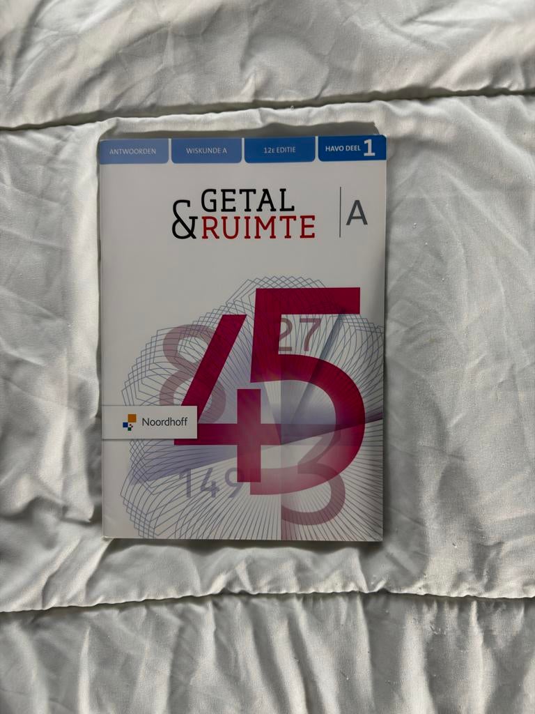 Getal & Ruimte Wiskunde A HAVO Deel 1 - 12e Editie, Ophalen of Verzenden, Zo goed als nieuw, HAVO, Wiskunde A
