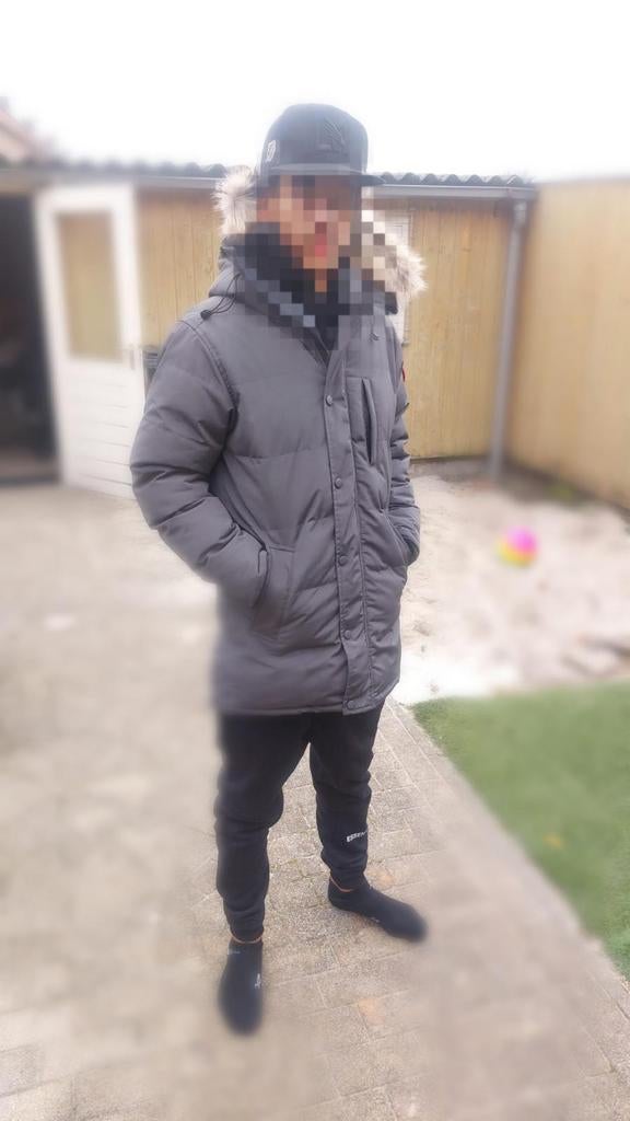 Zware Polyester Capuchonjas, Kleding | Heren, Jassen | Zomer, Maat 52/54 (L), Onbekend, Ophalen of Verzenden, Zo goed als nieuw