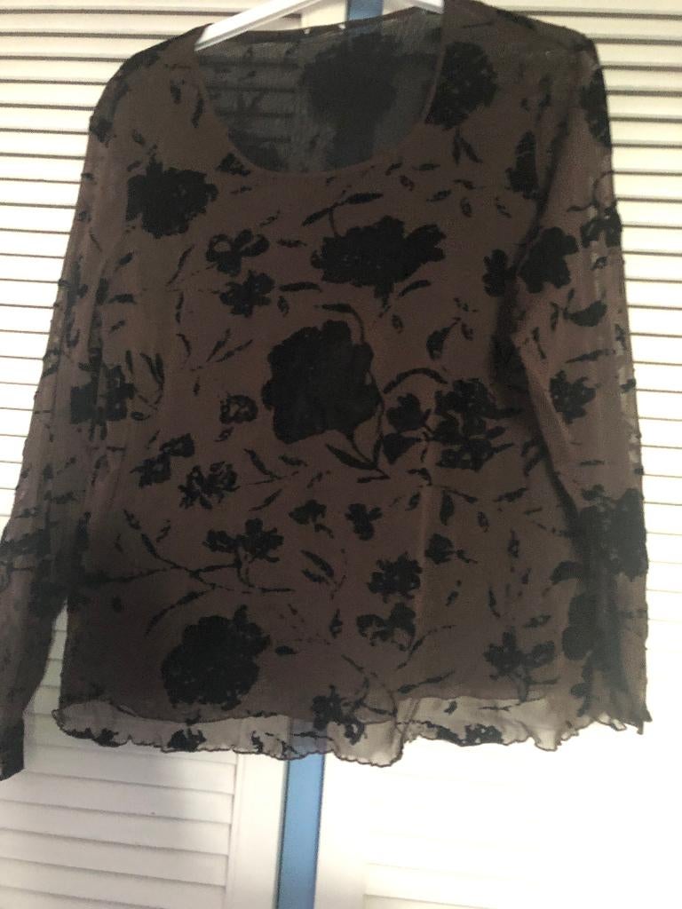 schattig shirt maat 46 zgan  NU, Ophalen of Verzenden, Zo goed als nieuw, Maat 46/48 (XL) of groter, Bruin