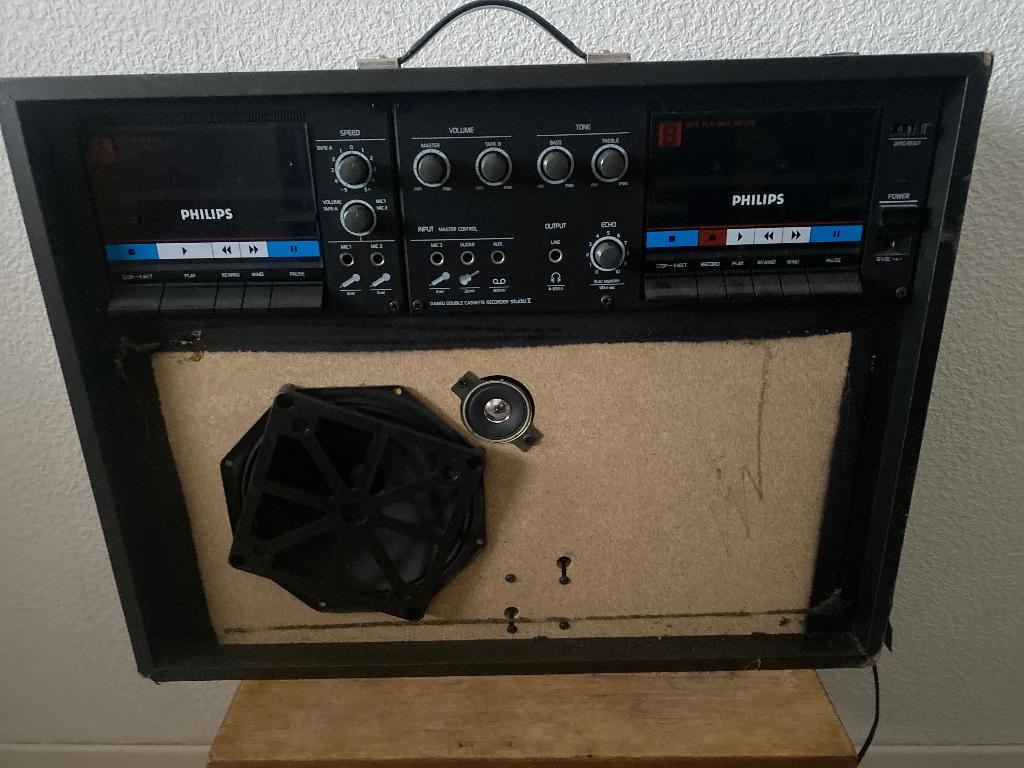 Vintage Philips Studio II D6650 double cassette deck, Ophalen, Dubbel, Philips