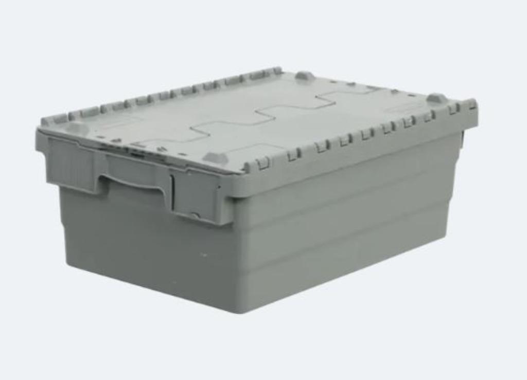 Distributie bakken met deksel - Kratten - magazijnbakken, Doe-het-zelf en Verbouw, Kratten en Dozen, 40 tot 60 cm, 50 tot 75 cm