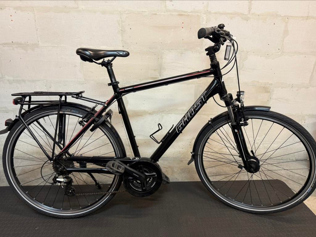 GHOST PANAMAO 2 herenfiets L 57cm vering zwart, Overige merken, Vering, Ophalen of Verzenden, Zo goed als nieuw