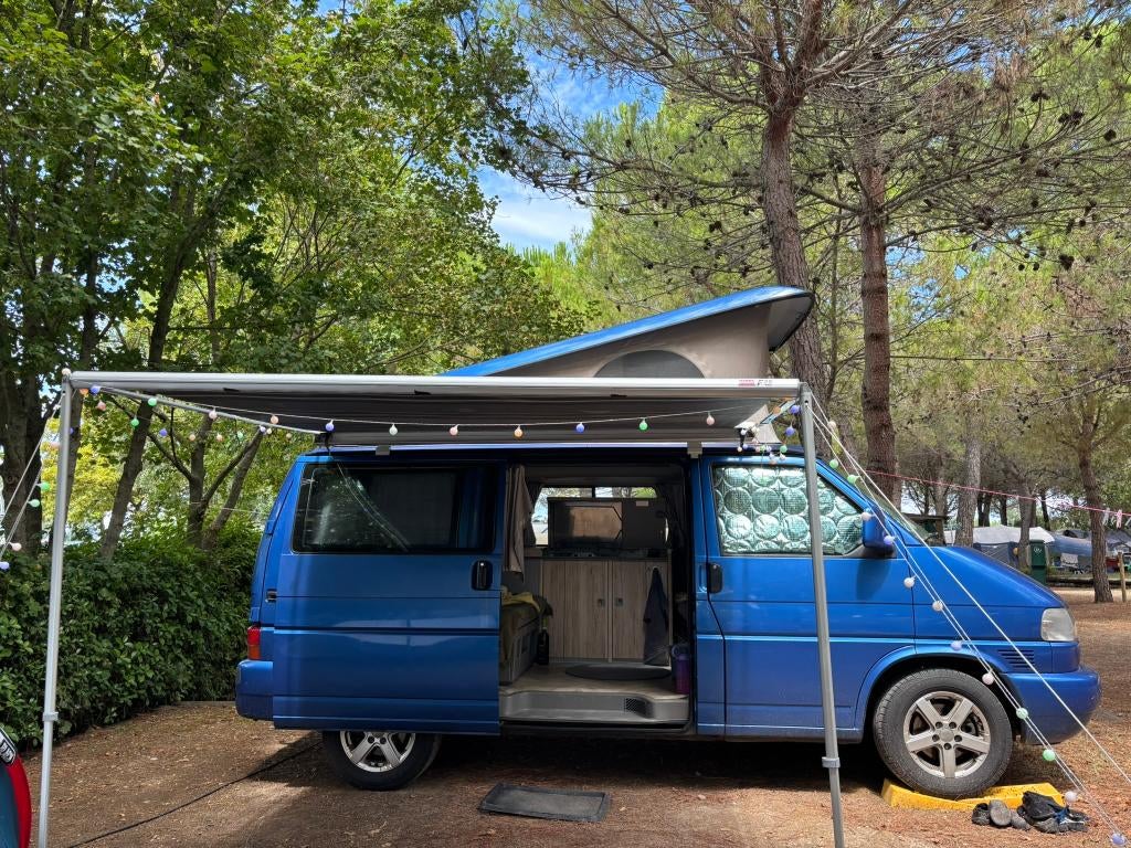 4 persoons T4 VW camper - Westfalia - 2,5 TDI 5 cilinder, Buscamper of Camperbus, Volkswagen, Particulier, Luifel
