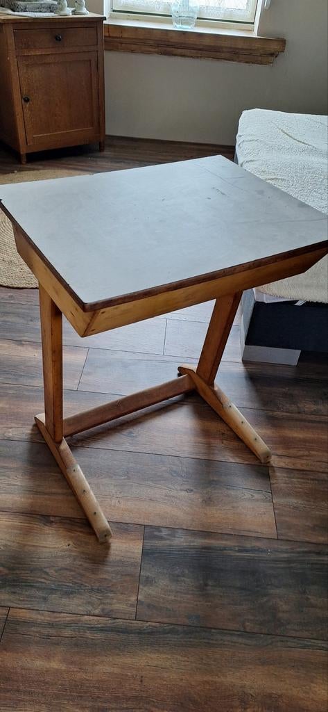 Kinderbureau lessenaar leerbankje Kind hout vintage, Ophalen, Gebruikt, Stoel(en)