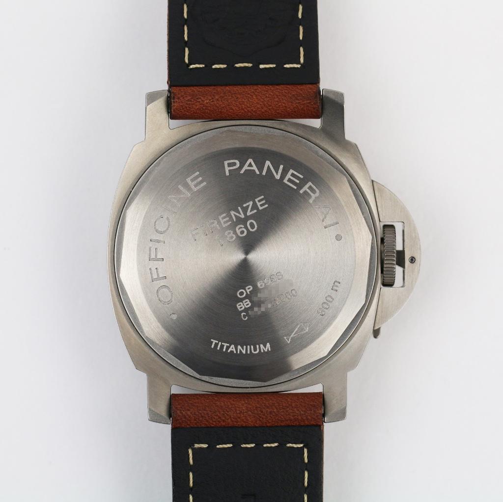 Panerai Luminor Powerreserve PAM57 44 (ALS NIEUW/ 2000), Overige merken, Overige materialen, Leer, Polshorloge