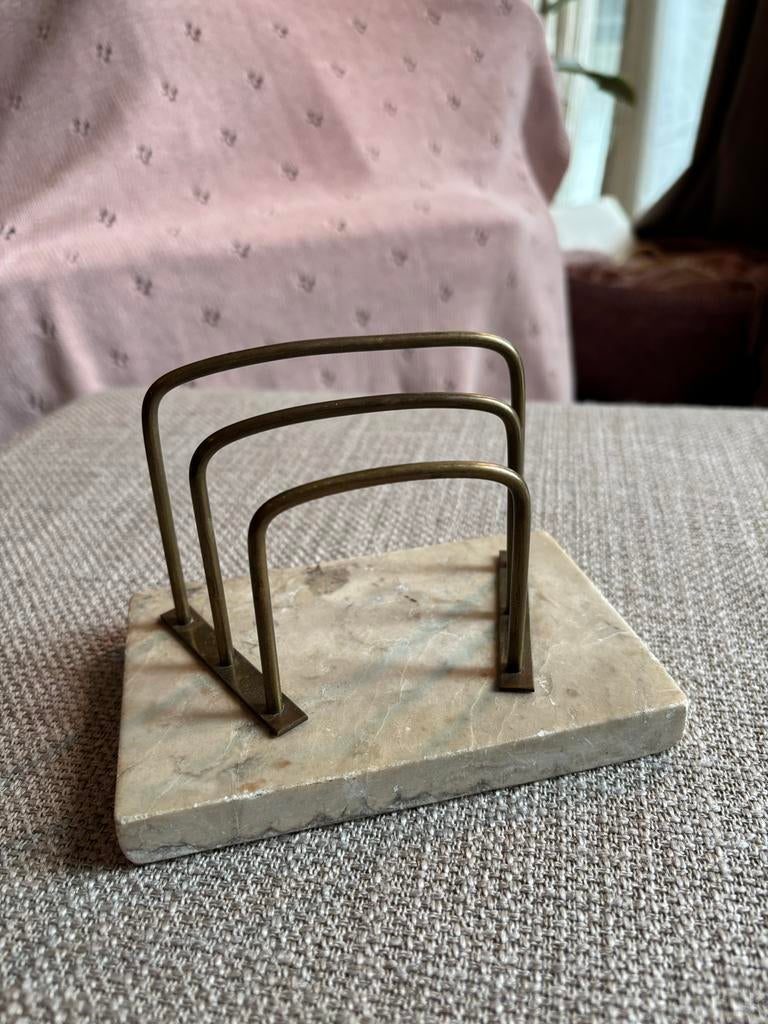 Vintage marmeren brievenhouder – Art Deco stijl, Antiek en Kunst, Ophalen of Verzenden