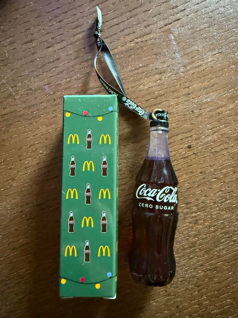 McDonalds kerstbal Coca Cola flesje - nieuw!, Ophalen of Verzenden, Nieuw