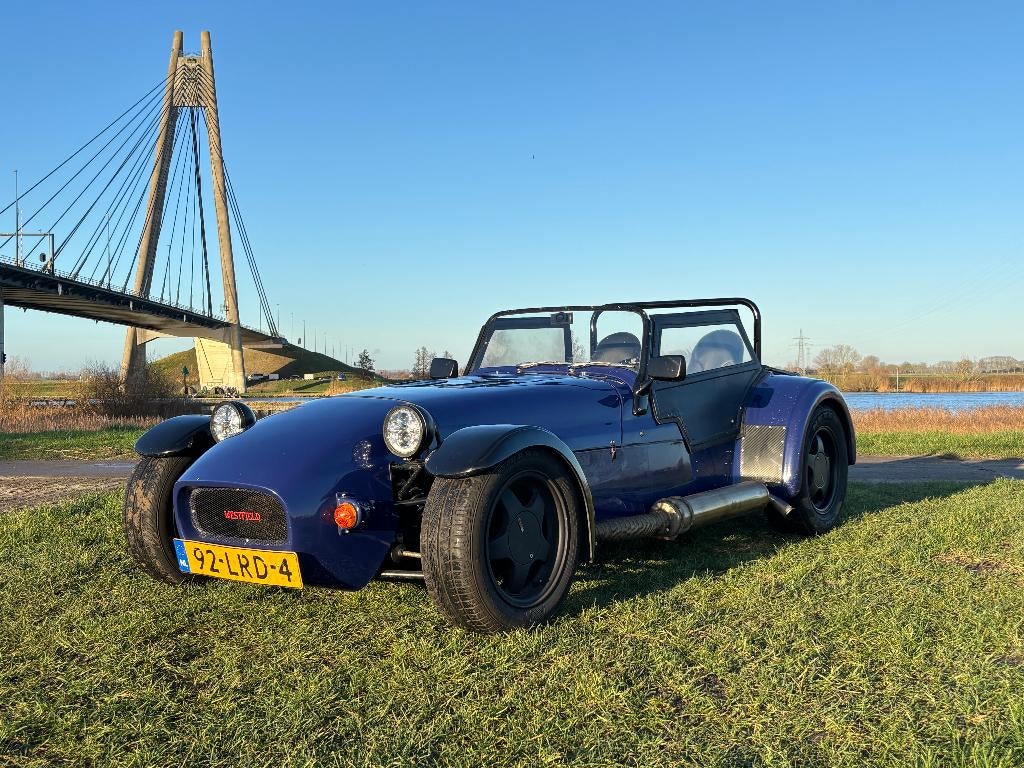 Westfield SE 1990 Blauw  Super Seven  Ford Zetec, Auto's, Achterwielaandrijving, Zwart, 150 pk, Blauw