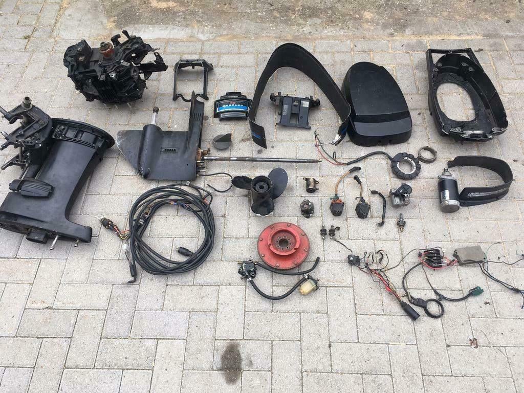 Mercury 40 pk 2 takt buitenboordmotor onderdelen blauwband, Watersport en Boten, Ophalen of Verzenden, Gebruikt, Motor en Techniek