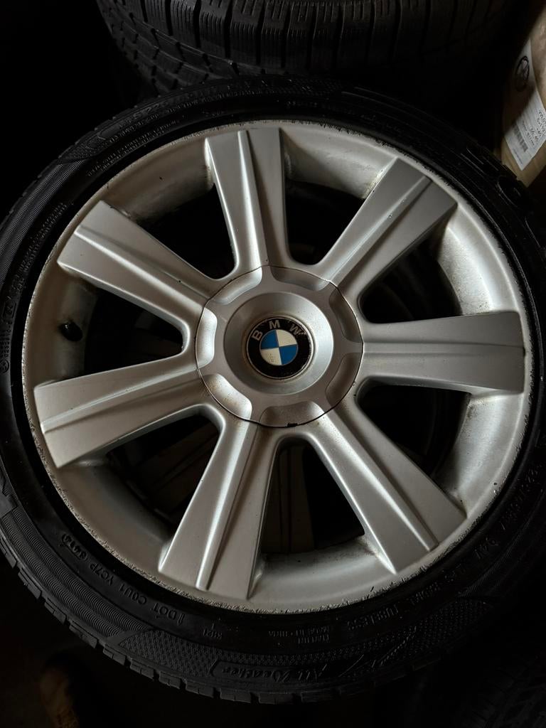 Setje 17 inch winter velgen bmw 3 serie e46 steek 5 x120, Banden en Velgen, 17 inch, 225 mm, Winterbanden