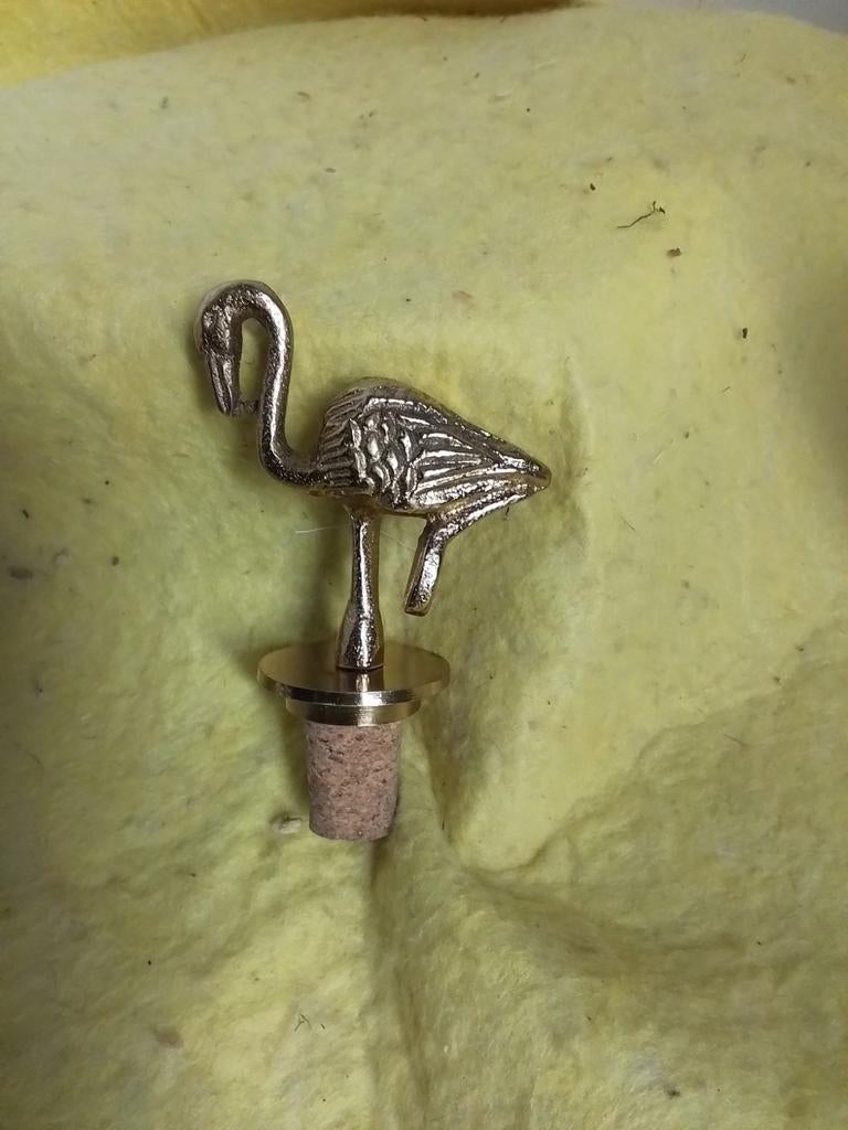 14863) wijn stopper flamingo, Ophalen of Verzenden