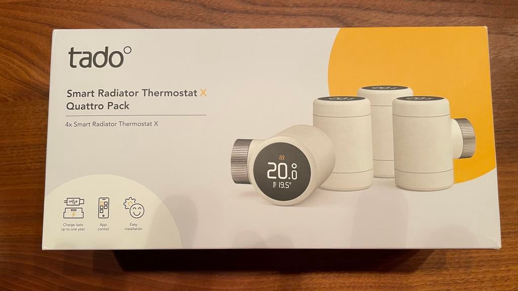 Tado Smart radiator thermostaatknop pakket van 4 stuks, Ophalen of Verzenden, Slimme thermostaat, Nieuw