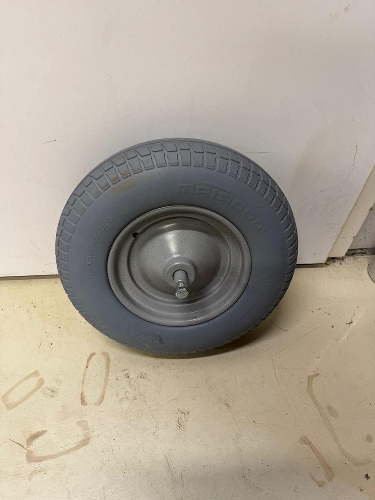 Kruiwagenwiel massief rubber - Nieuw Matador, Tuin en Terras, Kruiwagens, Ophalen of Verzenden, Nieuw, Handmatig, Eenwielig