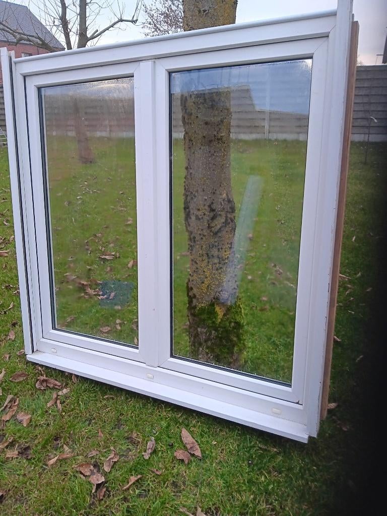 Ramen PVC, Ophalen, Gebruikt, Dubbelglas, 160 cm of meer