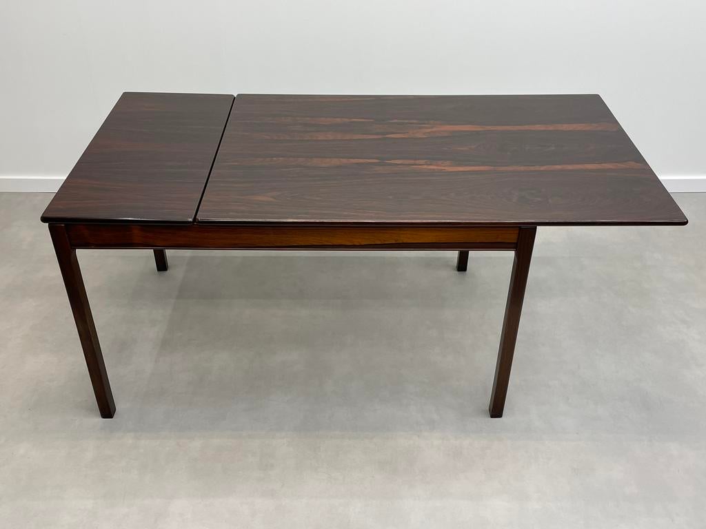 Vintage uitschuifbare eettafel palissander, Huis en Inrichting, Woonaccessoires | Spiegels, Ophalen, Zo goed als nieuw, Rechthoekig
