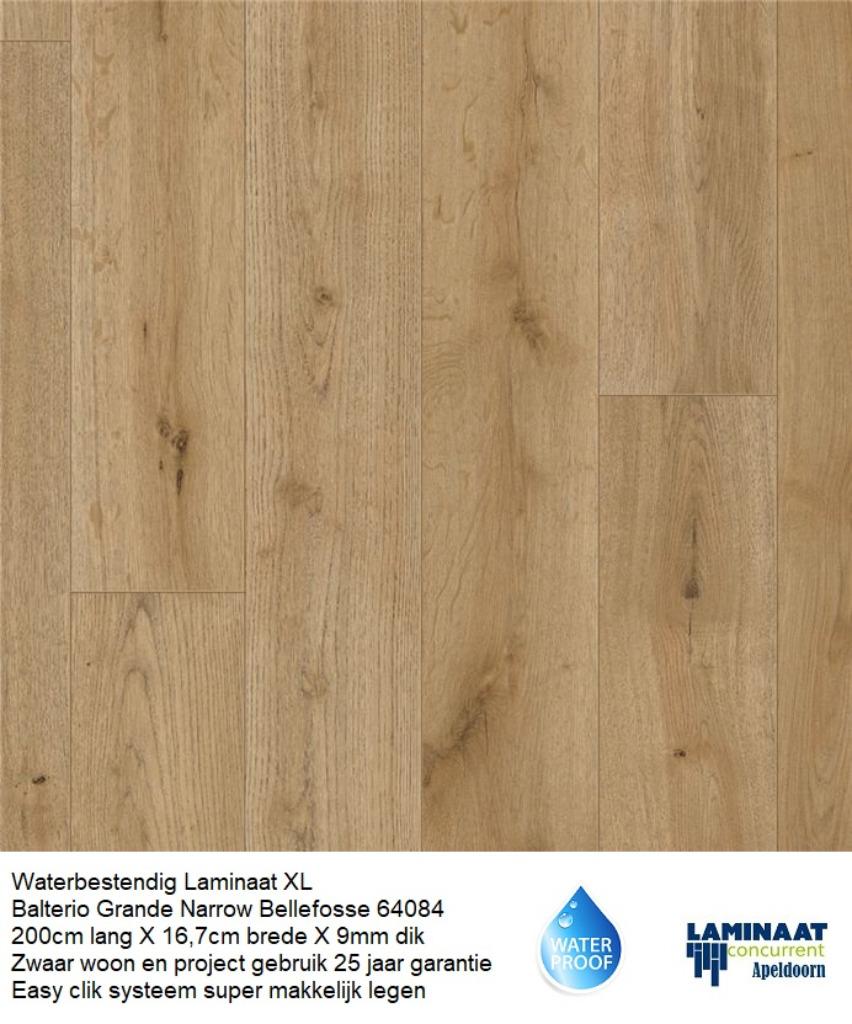 Waterbestendig XL Laminaat Bellerfosse Eik 9mm dik €14,95m2, 75 m² of meer, Nieuw, Ophalen of Verzenden, Laminaat