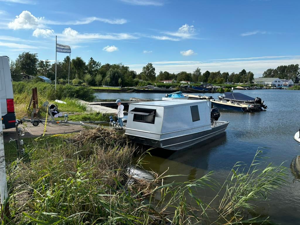 Aluminium karperboot - Hardtop met ramen en veel opties, Watersport en Boten, Ophalen, 10 tot 30 pk, Gebruikt, Aluminium