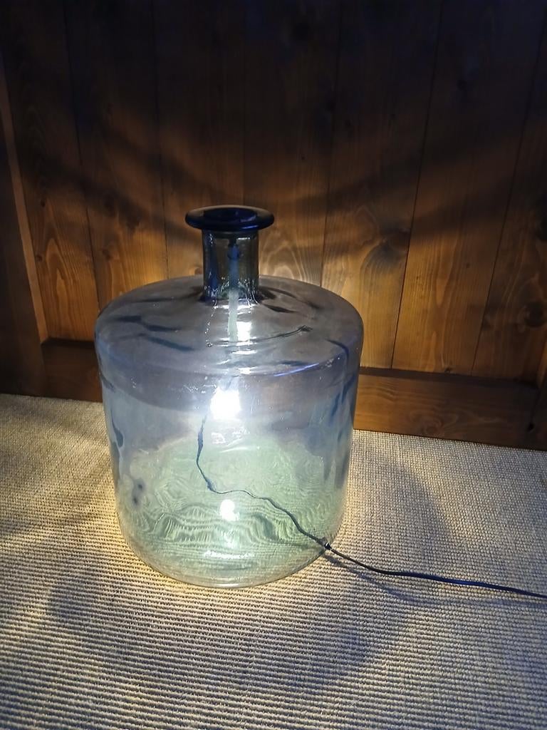 Stijlvolle glazen lamp, Ophalen, Gebruikt, Glas, Minder dan 100 cm
