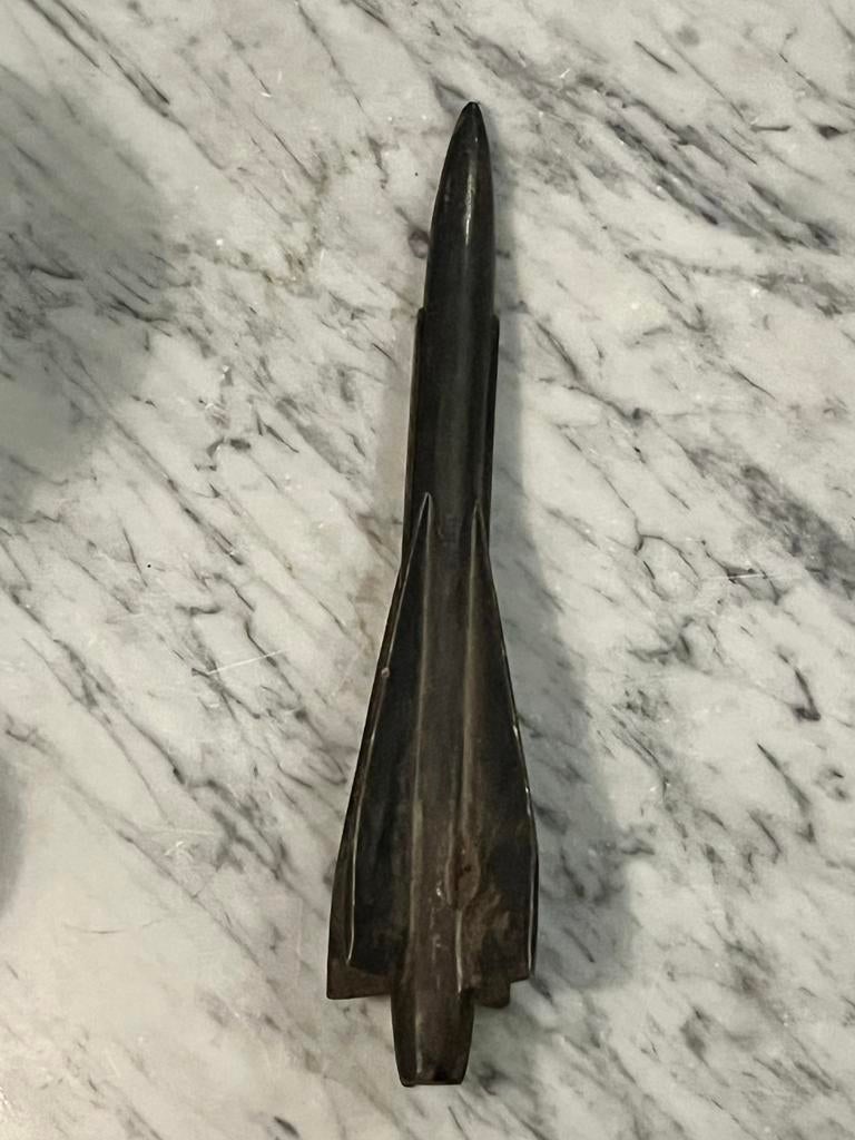 Vintage Metalen Raket Decoratie, Ophalen of Verzenden