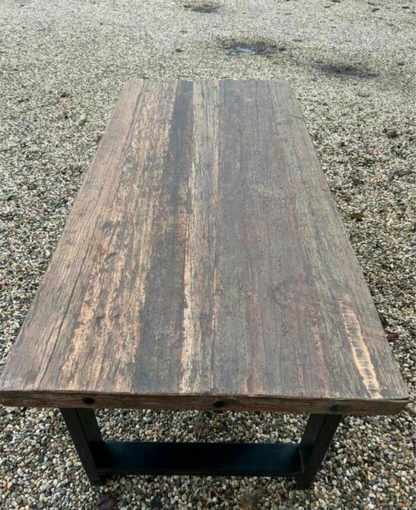 Teaktafel oud hout, Huis en Inrichting, Tafels | Eettafels, Ophalen, Nieuw, Rechthoekig