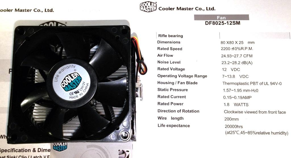 Cooler Master DK8-8I32A-0L CPU Cooler Processor Koeler Rifle, Ophalen of Verzenden, Nieuw, Luchtkoeling