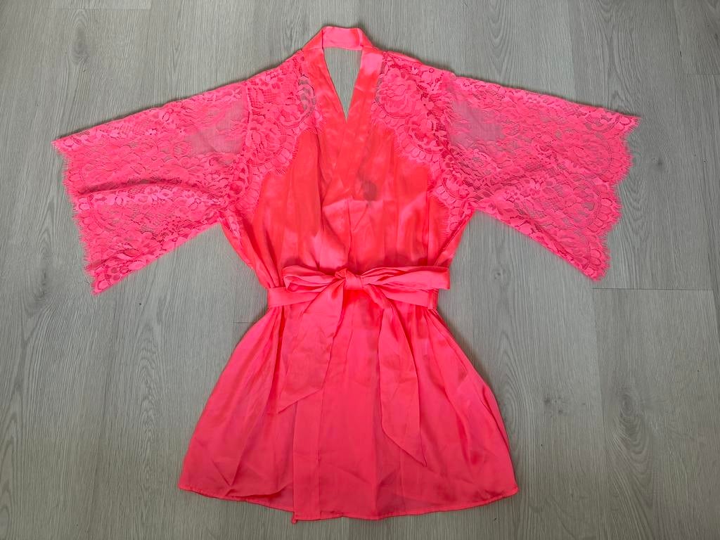 Nieuw Hunkemöller Private Collection kimono felroze M/L, Verzenden, Roze, Badjas