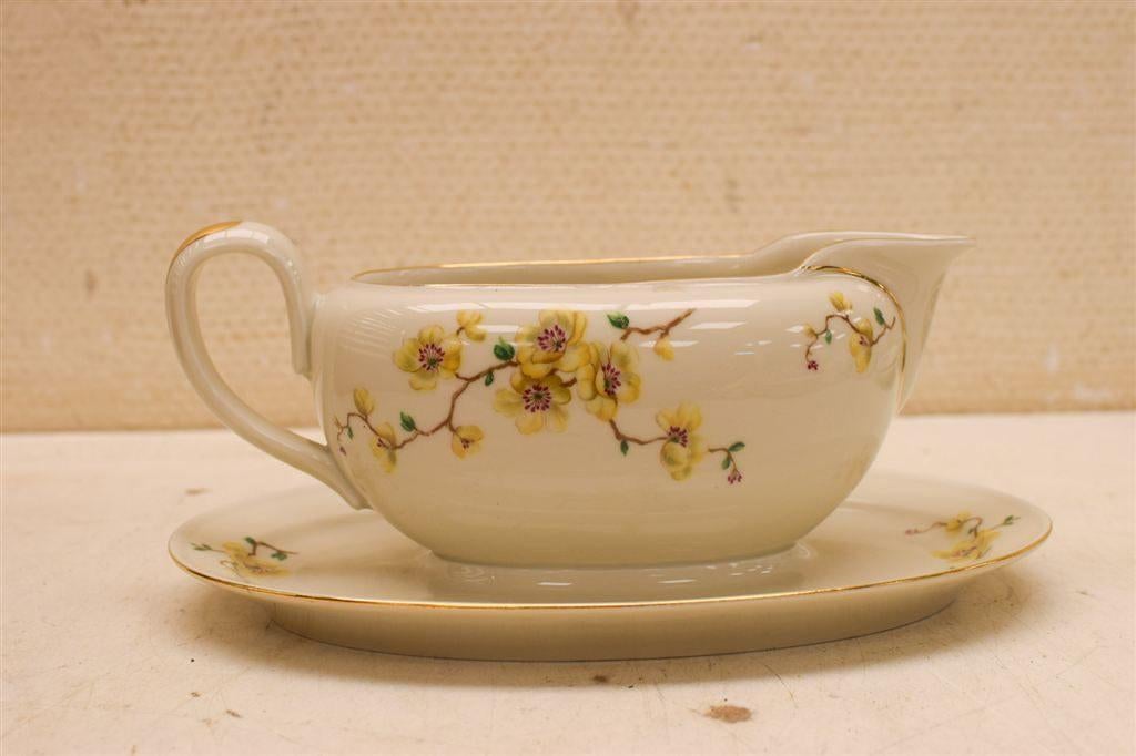 Johann Haviland Bavaria porseleinen jus/Saus schaaltje met v, Gebruikt, Ophalen of Verzenden, Bord(en), Wedgwood