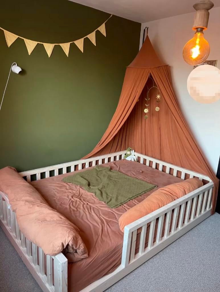 Nieuw Vloerbed 140x200 incl lattenbod. aanpassingen mogelijk, 85 tot 100 cm, Nieuw, Ophalen of Verzenden, Lattenbodem