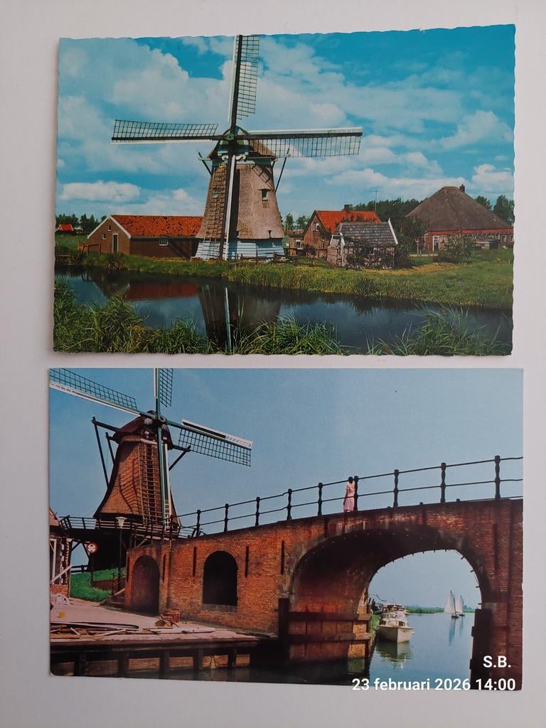Ansichtkaarten(6)met Molens, Verzenden, Ongelopen, Zuid-Holland
