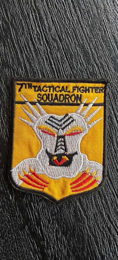 SCREAMING DEMONS - Patch - USAF - 7th Fighter Squadron - Vie, Ophalen of Verzenden, Luchtmacht, Amerika, Embleem of Badge