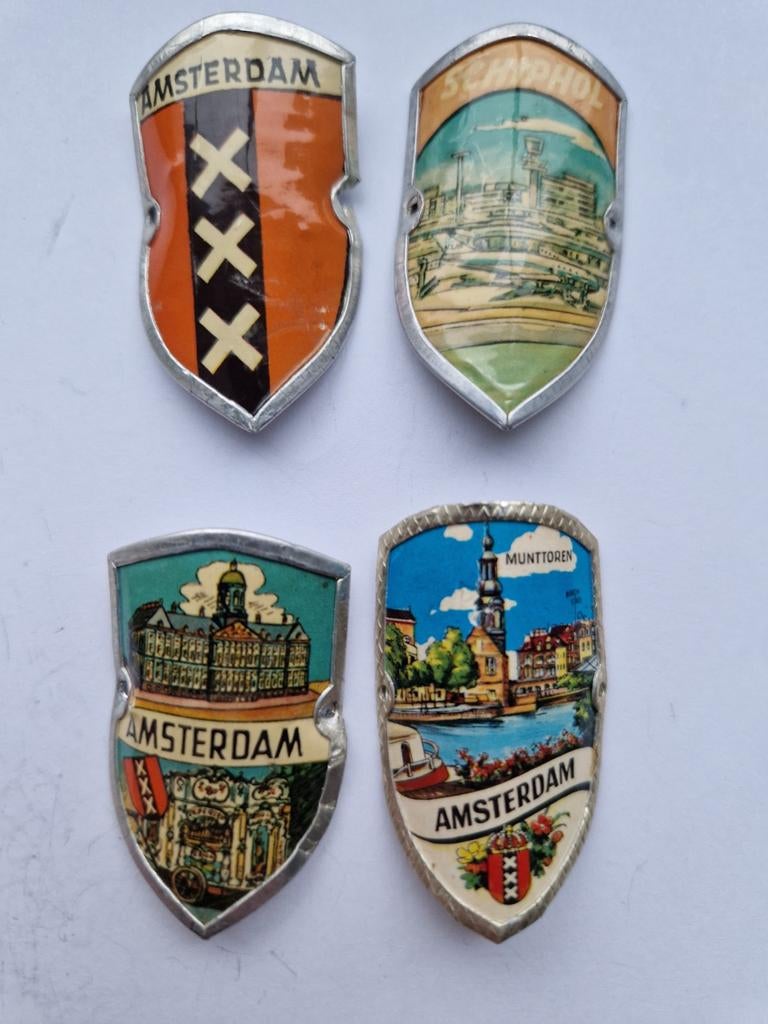 Wandelstok Emblemen Amsterdam - Set van 4, Verzamelen, Ophalen of Verzenden, Gebruikt