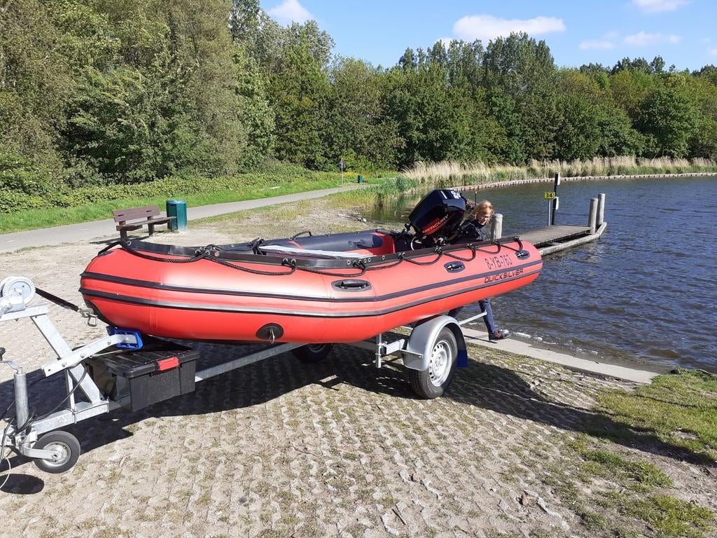 Quicksilver 420 HD Mercury  20pk ("19) beurt gehad  trailer, Zo goed als nieuw, Benzine, Minder dan 70 pk, Overige materialen