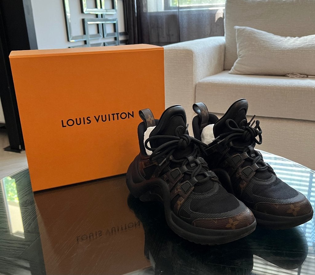 Louis Vuitton Archlight bruin/ zwart 38,5 met bon en doos, Kleding | Dames, Schoenen, Zwart, Louis Vuitton, Ophalen of Verzenden