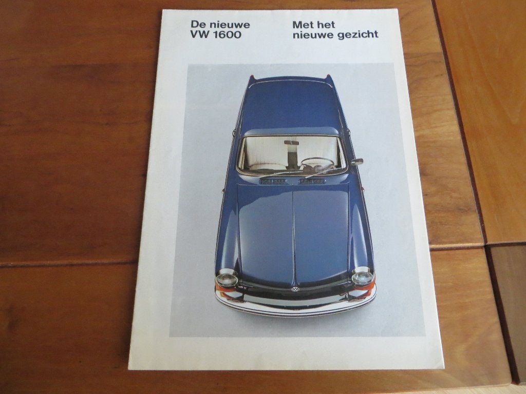 Folder Volkswagen 1600 Ponton, 1600 Fastback, variant 1969, Volkswagen, Ophalen of Verzenden, Zo goed als nieuw, Volkswagen