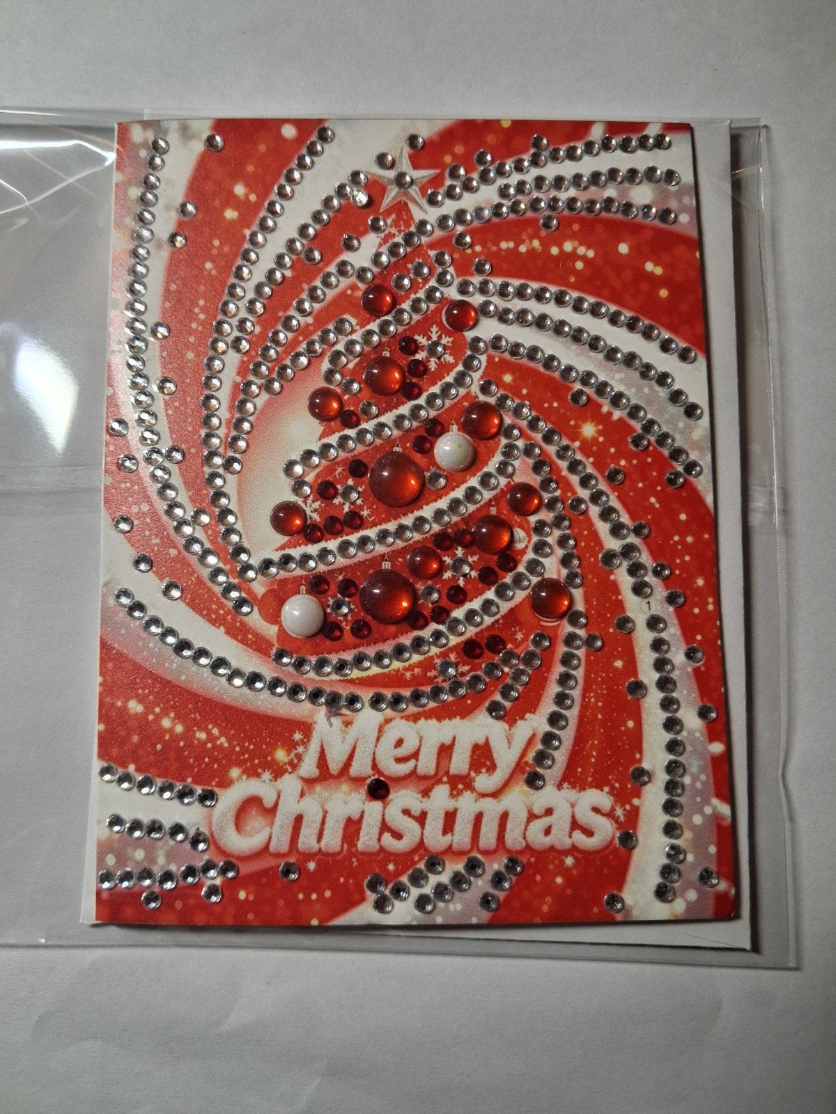diamond painting kaart kerstboom rood, Ophalen of Verzenden, Nieuw, Overige thema's