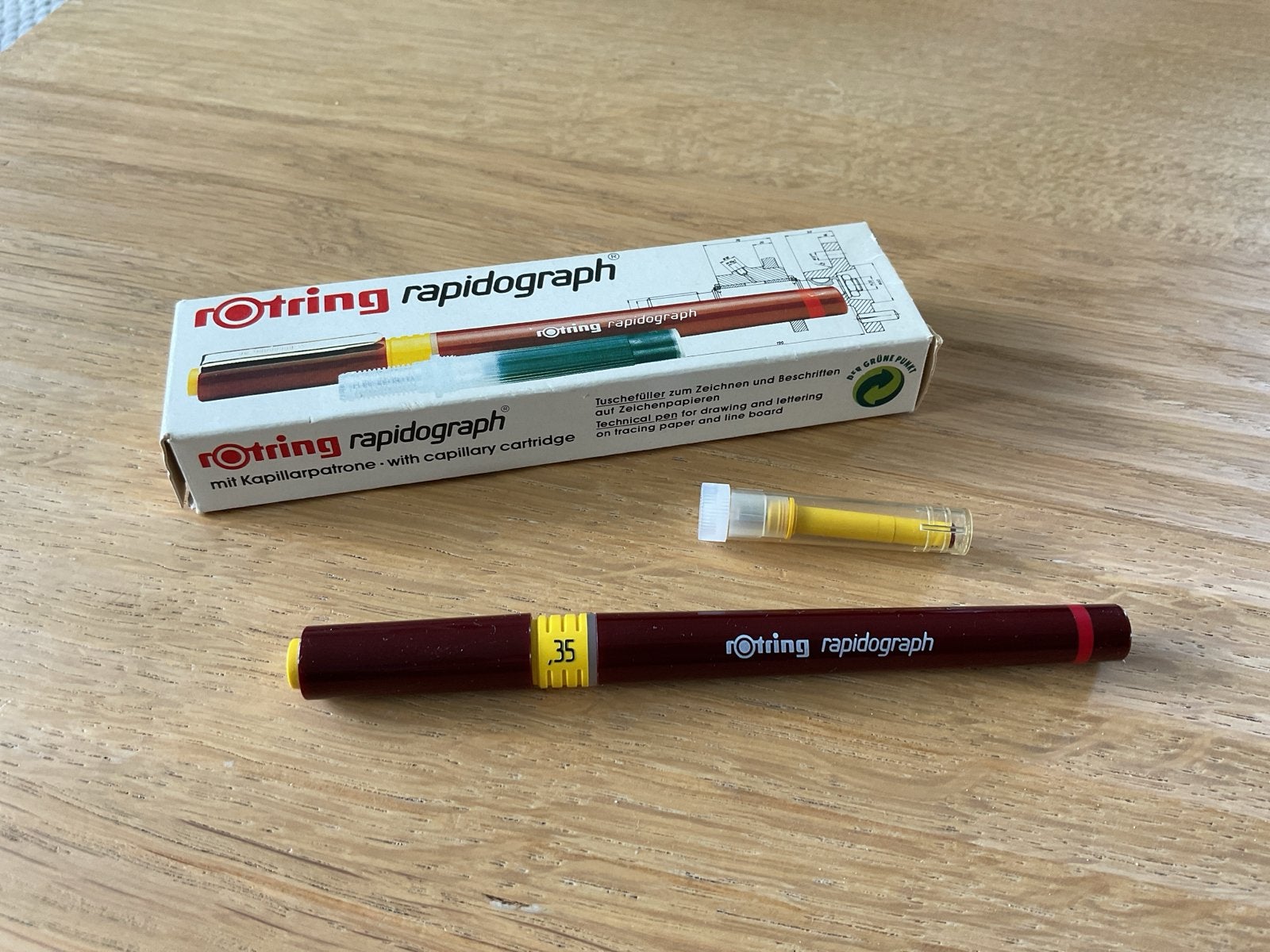 Rotring Rapidograph 0,35 mm, Ophalen of Verzenden, Zo goed als nieuw