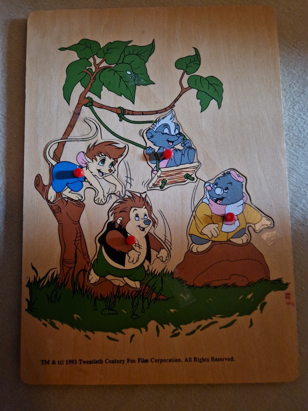 1993 once upon a forrest houten puzzle puzzel don bluth, Ophalen of Verzenden
