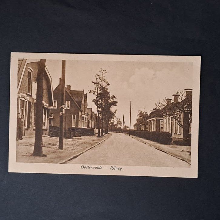 Oosterwolde Friesland Rijweg 1926, Verzamelen, Ansichtkaarten | Nederland, Ophalen of Verzenden, 1920 tot 1940, Gelopen, Friesland